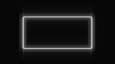 Siyah arka plan üzerinde sarı, yeşil ve beyaz çerçeveleri gösteren neon işaretianimasyonu