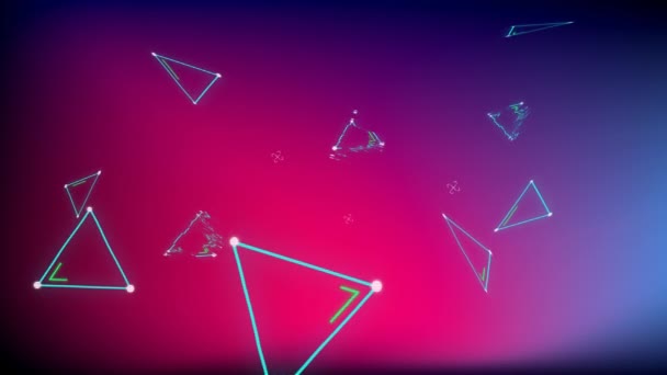 Animation Numérique Triangles Avec Des Lignes Long Ses Angles Les — Video