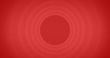 Kırmızı daire desenli arka plan 4k 'ya karşı görünen beyaz Fin işaretinin dijital animasyonu