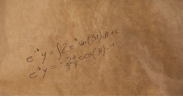 Ψηφιακή Κινούμενη Εικόνα Μαθηματικών Εξισώσεων Και Αριθμητικών Στοιχείων Που Κινούνται — Αρχείο Βίντεο