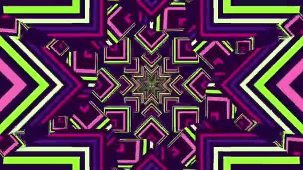 Digital Animation Colorful Seamless Pattern Moving Screen — Stock Video