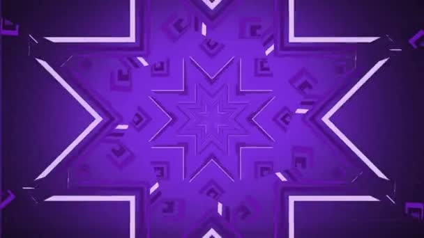 紫色の背景に対して画面内を移動するパターンを形成する線のデジタルアニメーション — ストック動画