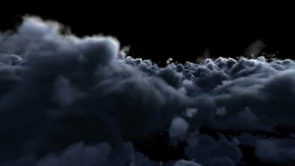 空を移動する灰色の雲と嵐のアニメーション — ストック動画