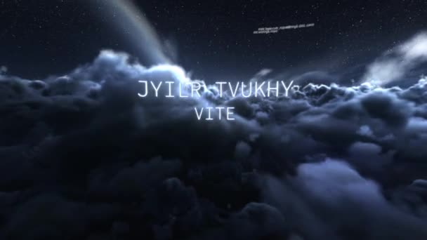 Анімація Білих Кібер Понеділок Продаж Тексту Являються Серед Хмар Бурхливому — стокове відео
