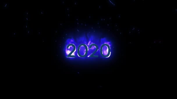 배경에 보라색 나타나는 2020의 애니메이션 — 비디오