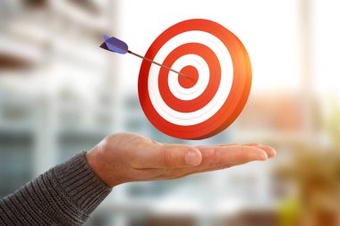 Erkek el tutma hedefinin yakın çekim 