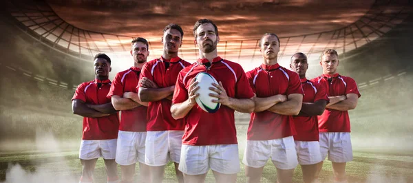 Diversos Jugadores Rugby Campo Contra Campo Rugby — Foto de Stock