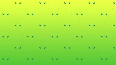 Sarı degrade arka plan üzerinde zonklayan kare ızgara oluşturan büyütme ve azalan yeşil çizgilerin animasyonu