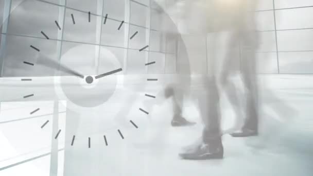 Animation Personnes Marchant Mouvement Rapide Avec Horloge Mouvement Rapide Premier — Video