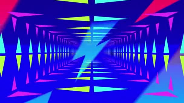 Animation Colorful Lightning Flashes Enlarging Diminishing Center Screen Moving Bright — Stock Video
