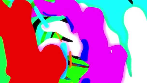 Animacja Słowa Massive Sale Napisany Czarnym Zarysie Jaskrawo Kolorowe Swirls — Wideo stockowe