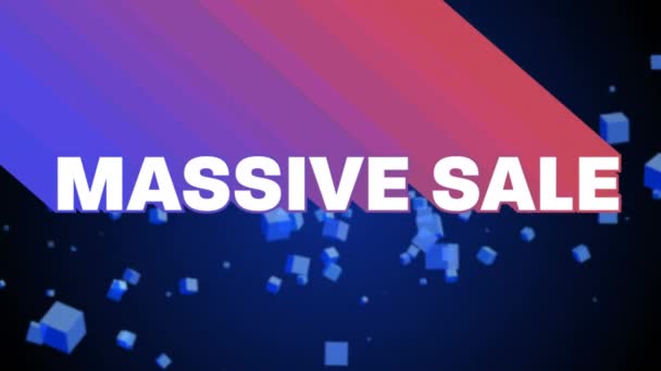 Animazione Delle Parole Massive Sale Bianco Con Tracce Viola Rosa — Video Stock