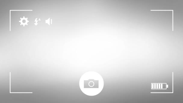 Animation Une Photo Numérique Prise Avec Minuterie Icônes Interface Appareil — Video