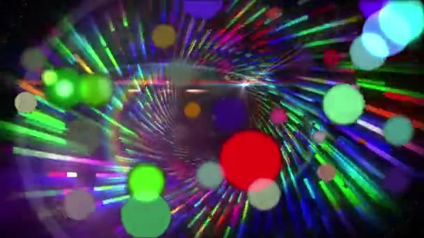 Animazione Macchie Colorate Luce Scintillante Sfocata Che Passa Davanti Una — Video Stock