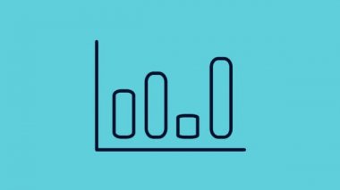 Mavi arka planda görünen ve kaybolan siyah anahat animasyonu