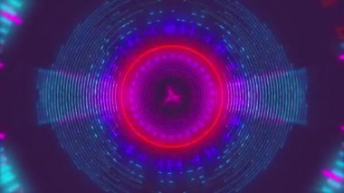 Mor bir arka plan üzerinde dönen ve yakınlaştırma renkli daireleranimasyon