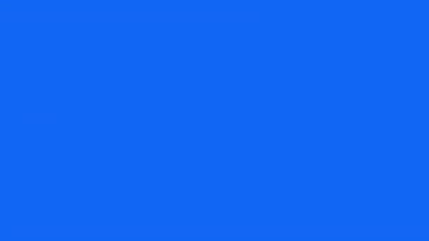 Анімація Барвистих Трикутників Являються Зникають Синьому Фоні — стокове відео