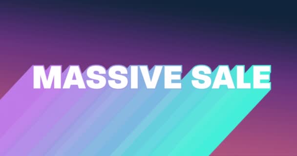 Animation Des Mots Massive Sale Apparaissant Bas Gauche Blanc Avec — Video