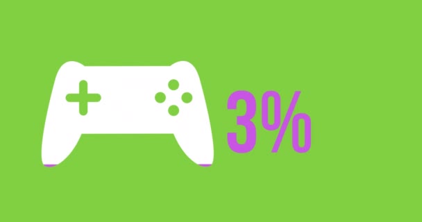 Animation Une Forme Pad Jeu Pourcentage Augmentation Zéro Cent Remplissage — Video