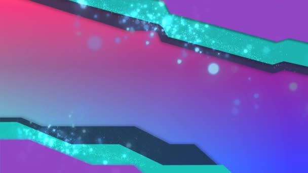 Animação Uma Rachadura Aparecendo Fundo Azul Rosa Revelando Partículas Brilhantes — Vídeo de Stock