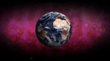 Nasa tarafından döşenmiş bu görüntünün galaksi arka plan karşı dünya dönüm temsilcisi animasyon