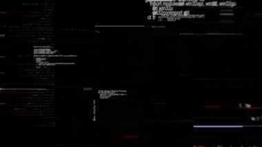 Beyaz veri işleme ve kaydırma nın siyah bir arka plan üzerinde geçen ışık izleriyle animasyonu