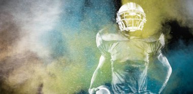 Renk tozu sıçramasına karşı Güçlü Rugby Oyuncusu