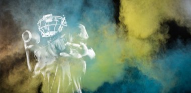 Renk tozu sıçramasına karşı Güçlü Rugby Oyuncusu