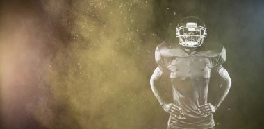 Renk tozu sıçramasına karşı Güçlü Rugby Oyuncusu