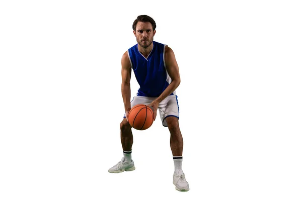 Basketball Player Isolated White Background — Stock Photo, Image