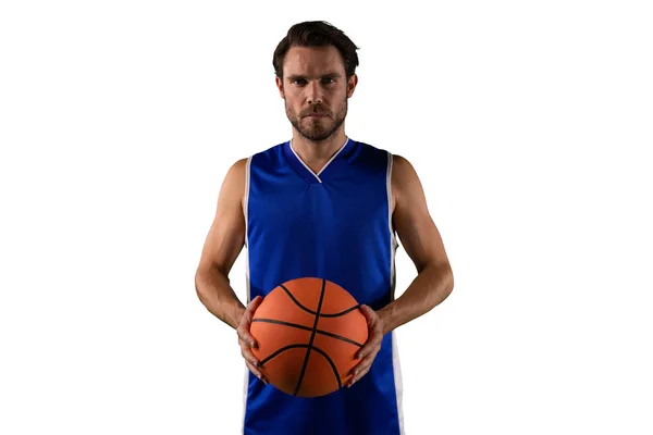 Basketspelare Isolerad Vit Bakgrund — Stockfoto