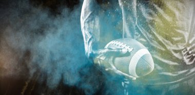 Renk tozu sıçramasına karşı Güçlü Rugby Oyuncusu