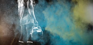 Renk tozu sıçramasına karşı Güçlü Rugby Oyuncusu