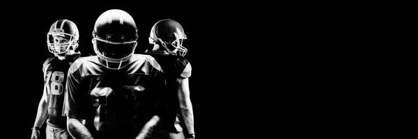 Young American Football Players Standing Helmets — Stock Photo, Image