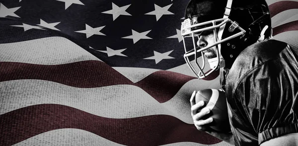 美国足球运动员反对关注美国国旗 — 图库照片