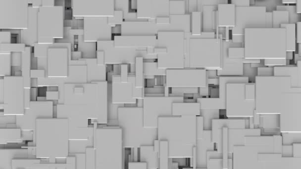 Animação Partículas Brancas Cintilantes Que Aparecem Por Trás Azulejos Cinzentos — Vídeo de Stock