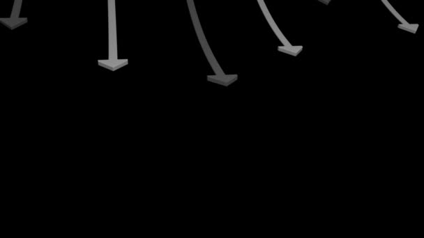 Animation Flèches Grises Vers Avant Montrant Des Statistiques Changeantes Sur — Video