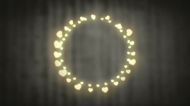用灰色背景上明亮的神灯环绕着圣诞装饰的动画 — 图库视频影像