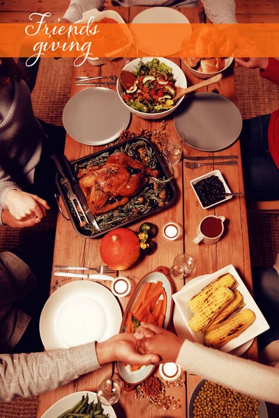 Feliz Día Amistad Contra Los Amigos Que Celebran Día Acción — Foto de Stock