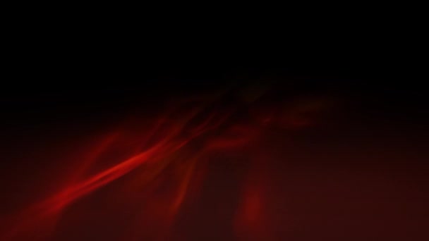 暗い背景にゆっくりと動く赤い光と煙と影のアニメーション — ストック動画