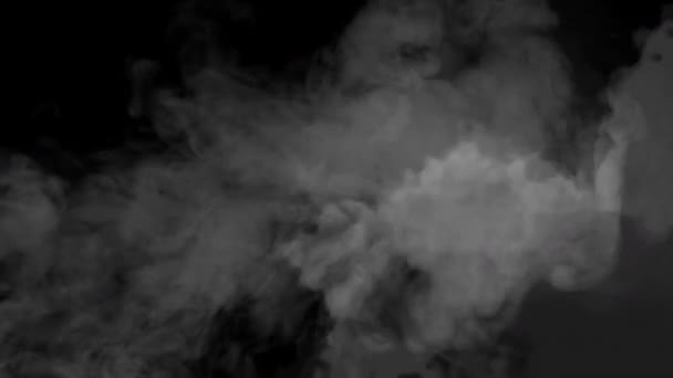 Animazione Nuvole Spettrali Sfondo Nero — Video Stock