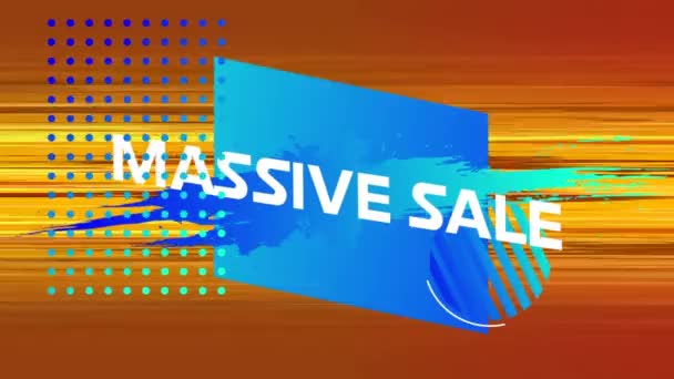 Animación Las Palabras Massive Sale Letras Blancas Sobre Una Pizarra — Vídeos de Stock