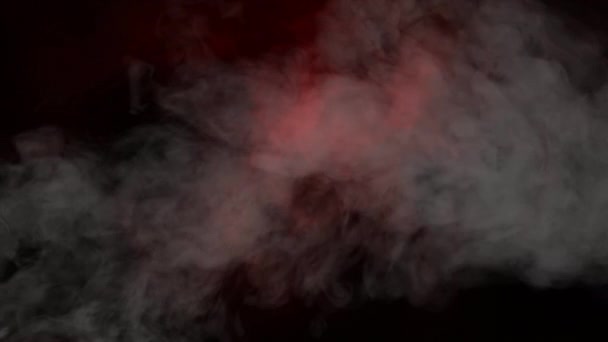 Siyah Arkaplanda Kırmızı Ürkütücü Bulutların Canlandırması — Stok video