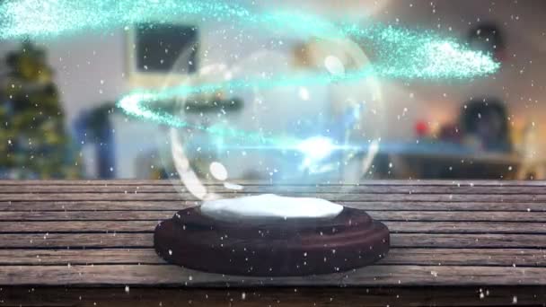 Animation Numéro 2020 Écrit Blanc Sur Une Boule Neige Étoile — Video