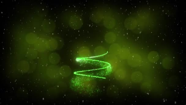 Animation Der Wörter Frohe Feiertage Und Weihnachtsbaum Einer Glitzernden Grünen — Stockvideo