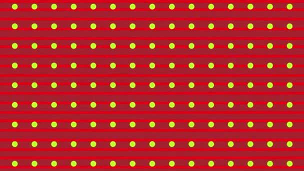 赤い背景に黄色の点を点滅させるクリスマスパターンのアニメーション — ストック動画