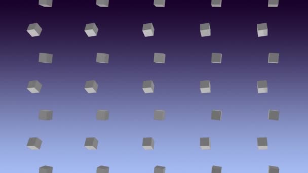 Анимация Движущегося Человеческого Бюста Образованного Серых Частиц Трехмерными Кубиками Движущимися — стоковое видео