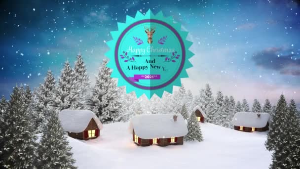 Animatie Van Woorden Happy Holidays Happy New Year 2021 Geschreven — Stockvideo