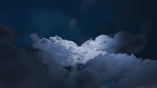Fırtınalı Mavi Gökyüzündeki Bulutların Animasyonu — Stok video
