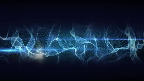 Animation de mouvements lents de fumée grise éclairée de lumière blanche sur fond noir 